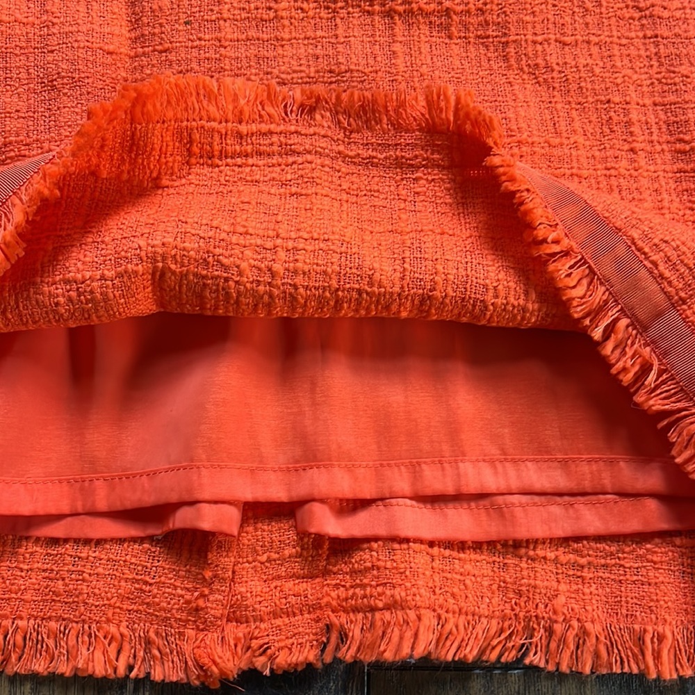 J. Crew Orange Tweed Sleeveless Sheath Dress - Picture 10 of 15